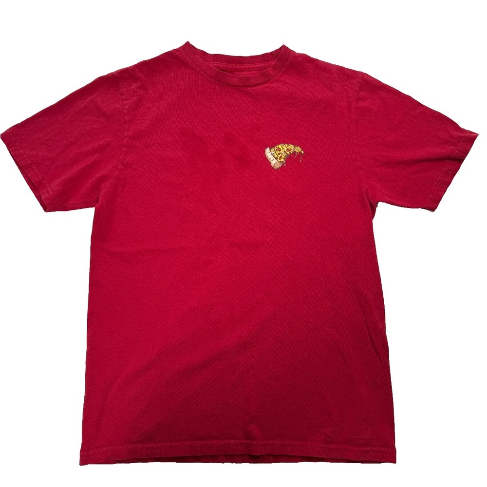 Vans Pizza Graphic T Shirt Youth Large Red Skate Streetwear Tee